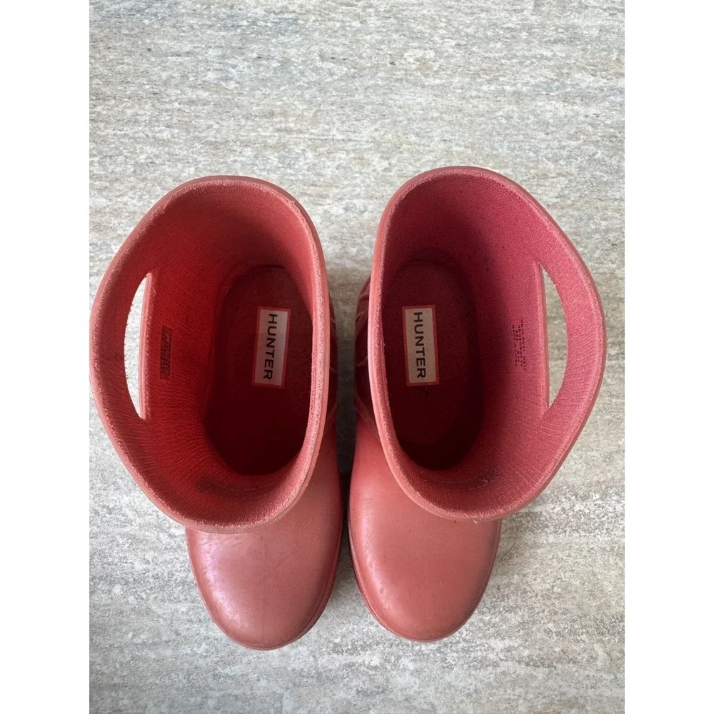 Hunter Youth Girls Rain Boots Red/Pink Size 13 UK 12 EU 31 Darling Rare! - Picture 8 of 9